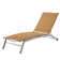 Cand 77.5" Long Metal Reclining Armless Single Chaise Lounge with Textilene Sling Seat and Wheels