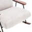 Fauteuil à bascule en métal gris, pour le salon-701116069