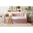 Twin Size Velvet Upholstered Daybed With Pop Up Trundle-1321396569