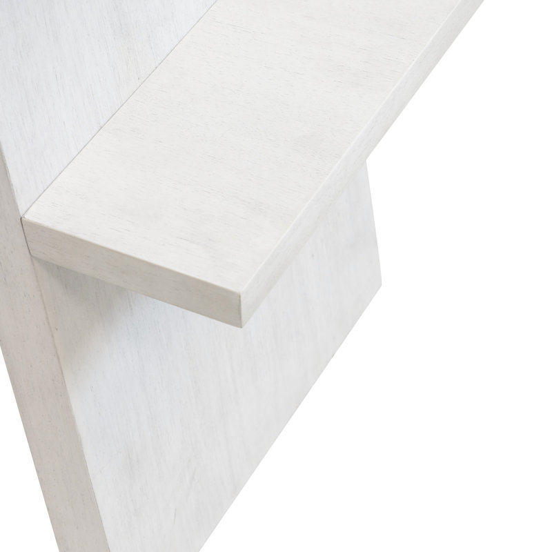 Console angulaire Arden - Blanc cassé patiné, Blanc cassé délavé