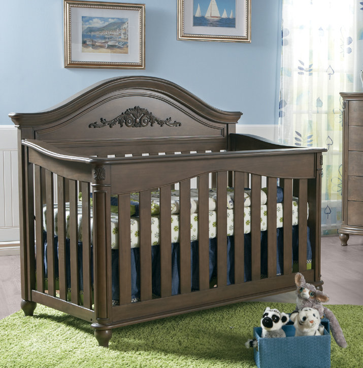 Lit de bébé convertible 4-en-1 forever Gardena, Ardoise