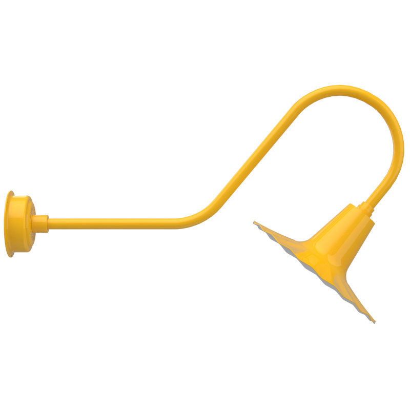 Luminaire de grange d’extérieur à del Iris, H 7,5 po x l 16 po x P 16 po, Jaune