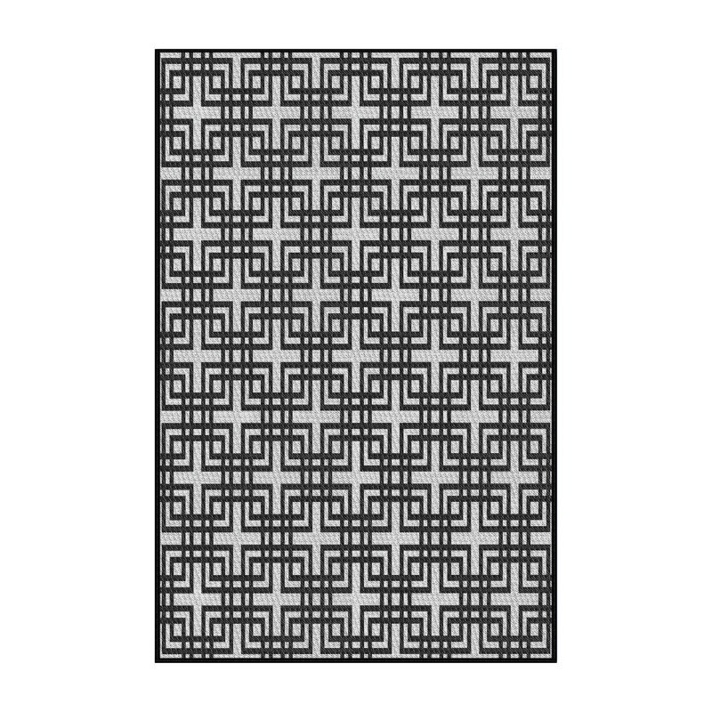 Tapis zone grise à motifs West Newbury, Rectangle 5 pi x 7 pi