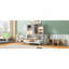 Lit escamotable mural simple avec armoire supérieure, tablettes, lit pliable peu encombrant avec lumière et USB-121063470