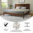Eymen Modern Solid Wood Platform Bed with Headboard and Wooden Slats-87920003-87920005