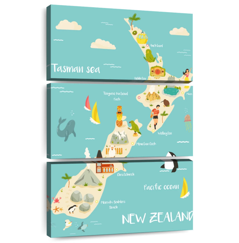 Carte pour enfants Keiri, Nouvelle-Zélande, H 38 po x l 24 po