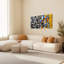 Ensemble de 1 tableau abstrait sur toile tendue, motif d'engrenages industriels et de circuits imprimés-2126575458