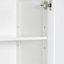 Tall Bathroom Cabinet With Laundry Basket, Large Storage Space Tilt-Out Laundry Hamper And Upper Storage Cabinet, White