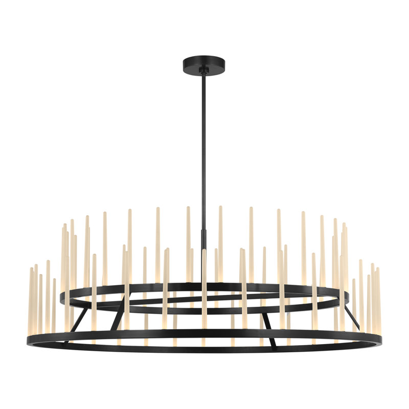 Sagrada LED Chandelier, 20" H x 60" W x 60" D, Bronze, 64 Lights