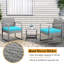 3 Pieces Patio Sets, Outdoor Conversation Porch Bistro Sets Rattan Wicker Small Furniture Chairs With Coffee Table-2043368153-2043368134