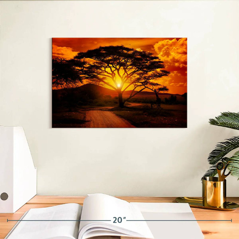 Silhouette du parc Harnek Serengeti, H 8 po x l 12 po