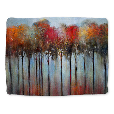 Abstract Forest Blue Bedroom Placemat | Colorful Home Decor