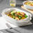 Minimalist Pure White Ceramic Rectangular Baking Dish Set (3-Piece)