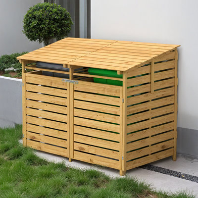 Outdoor Garden Trash Bin Cabinet