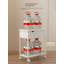 Table de chevet ultra étroite, table de chevet mince avec roulettes, table d'appoint mobile peu encombrante pour chambre à coucher, salon, canapé