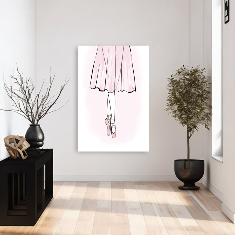 «Graceful Pointe Ballerina Architecture», impression d'art mural, H 48 po x l 32 po