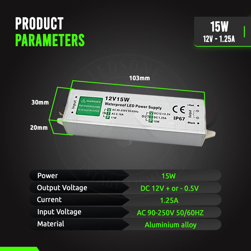 15W 12V Electronic Transformer