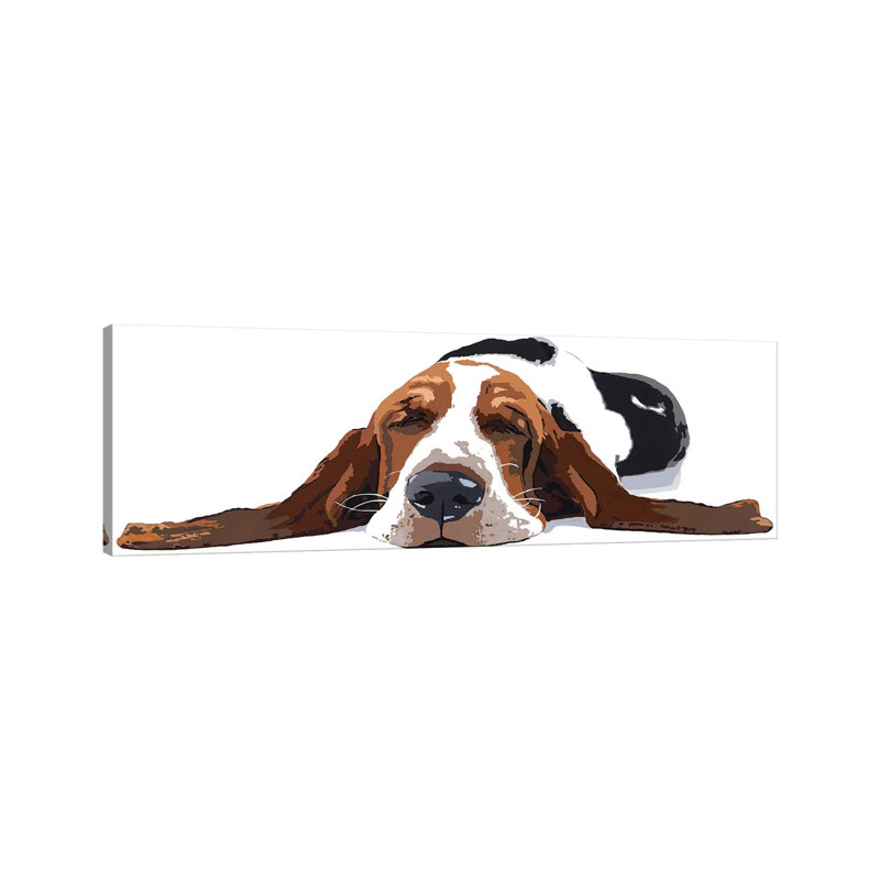Workin' Like A Dog by Julie Ahmad - Wrapped Canvas Panoramic Print, 30.48 cm H x 91.44 cm W x 1.91 cm D