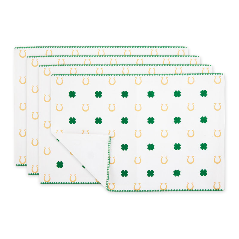 Ensemble de napperons en coton 4 pièces Anamda
