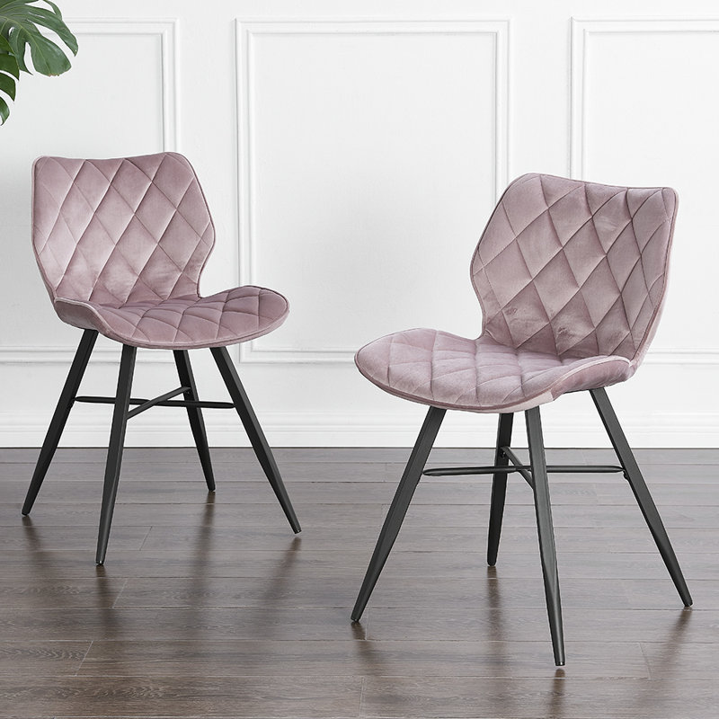 Seery Upholstered Dining Chair, Pink