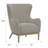Beige Wingback Accent Chair