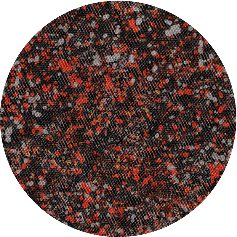 Riggleman Abstract Indoor Rug, Round 7'