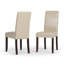 Ensemble de deux chaises Parsons en bois crème et brun-389629074