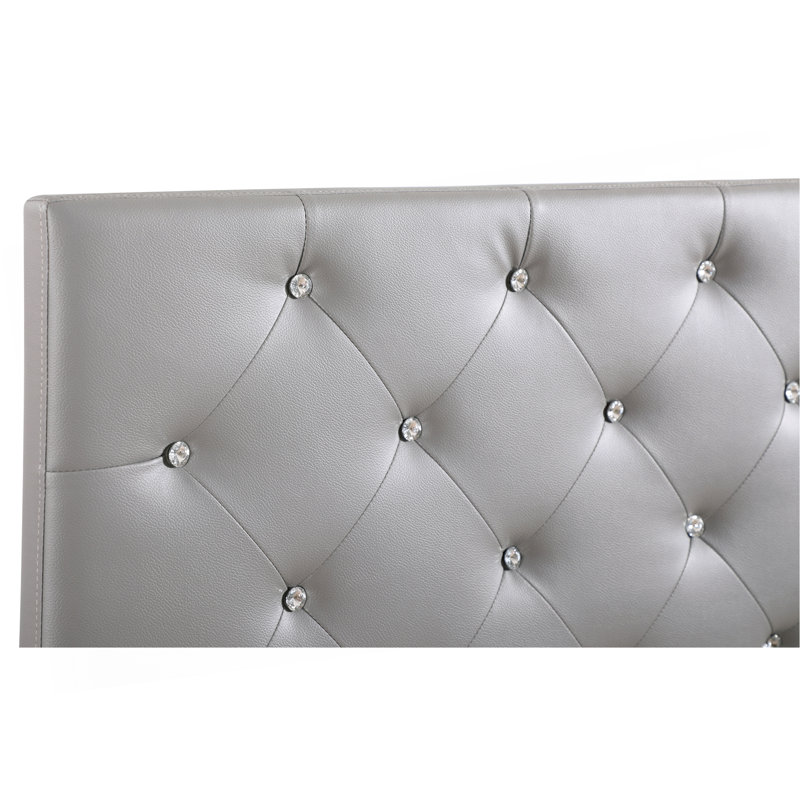 Stylish Casual Twin Headboard In Light Grey, Light Gray, Twin