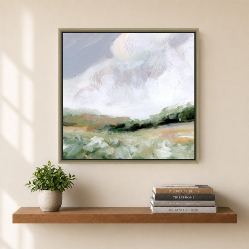 «Soft Summer Sky» par Katrina Pete - impression sur toile, H 40 po x l 40 po, Champagne