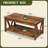 Eoghan Farmhouse Coffee Table with Storage Shelf, Rustic Wood Square Coffee Table with X-Frame Base for Living Room-501212208