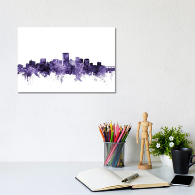 Richmond, Virginia Skyline by Michael Tompsett - Wrapped Canvas Gallery-Wrapped Canvas Giclée