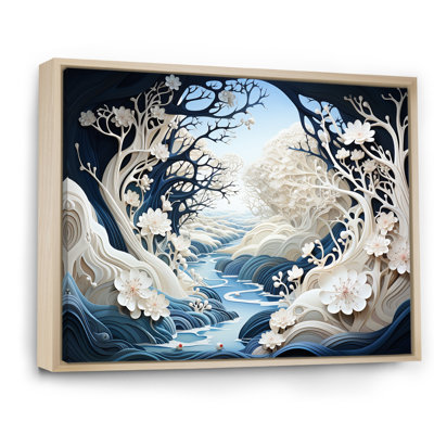 " White And Blue River Collage "