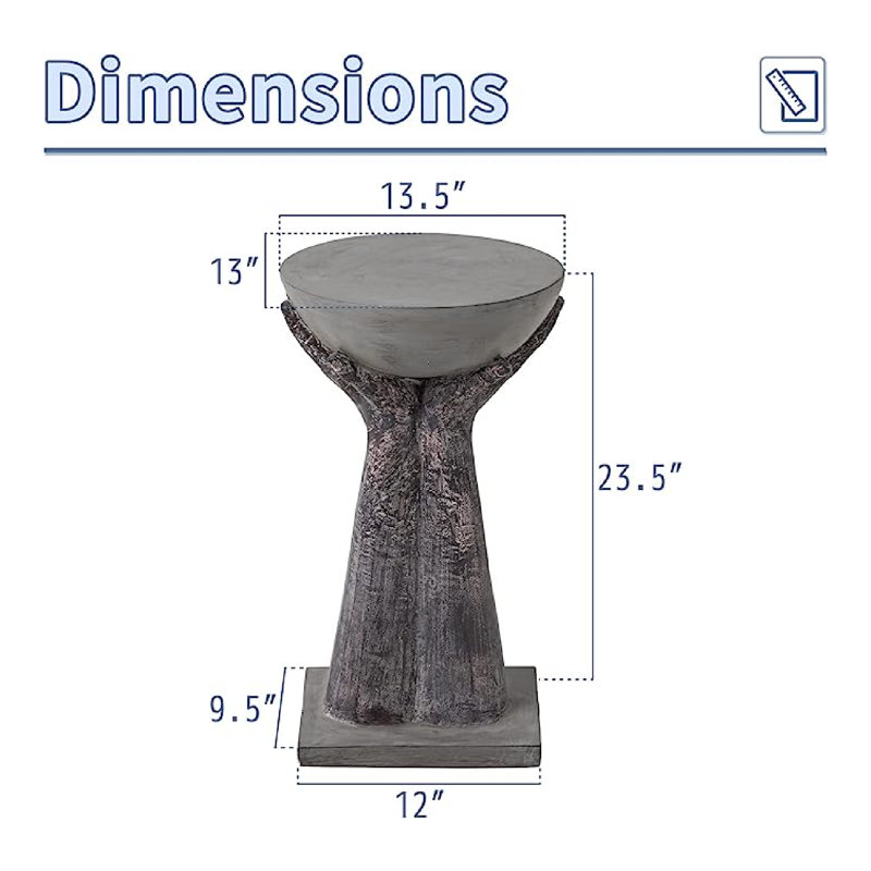 Namdev Concrete Top End Table