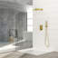 Pomme de douche double - Système de douche carré mural de 12 pouces avec valve brute-126529280