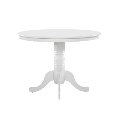 Table de salle à manger ronde - blanche, pouvant accueillir 4 convives