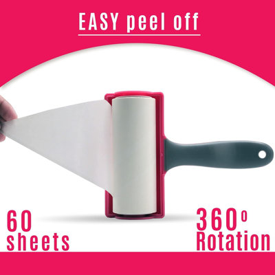 W Home Lint Roller with 2 Refill Lint Remover, Extra Sticky Pet Hair Remover, Hair & Dust Removal 220 Sheets
