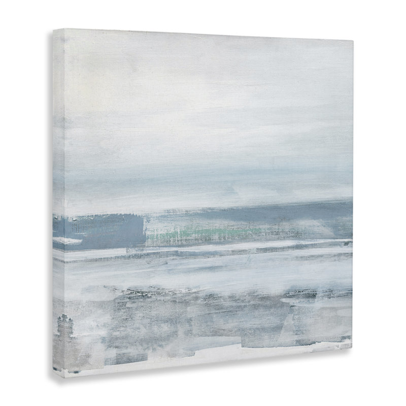 Art mural sur toile flottant bleu gris orageux par Sally Swatland, H 24 po x l 24 po