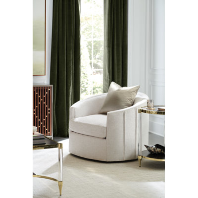 Upholstered Swivel Barrel Chair