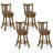 Set of Bar Stools Swivel Bar Chairs with Backrest & Footrest-1694510034-1694510036