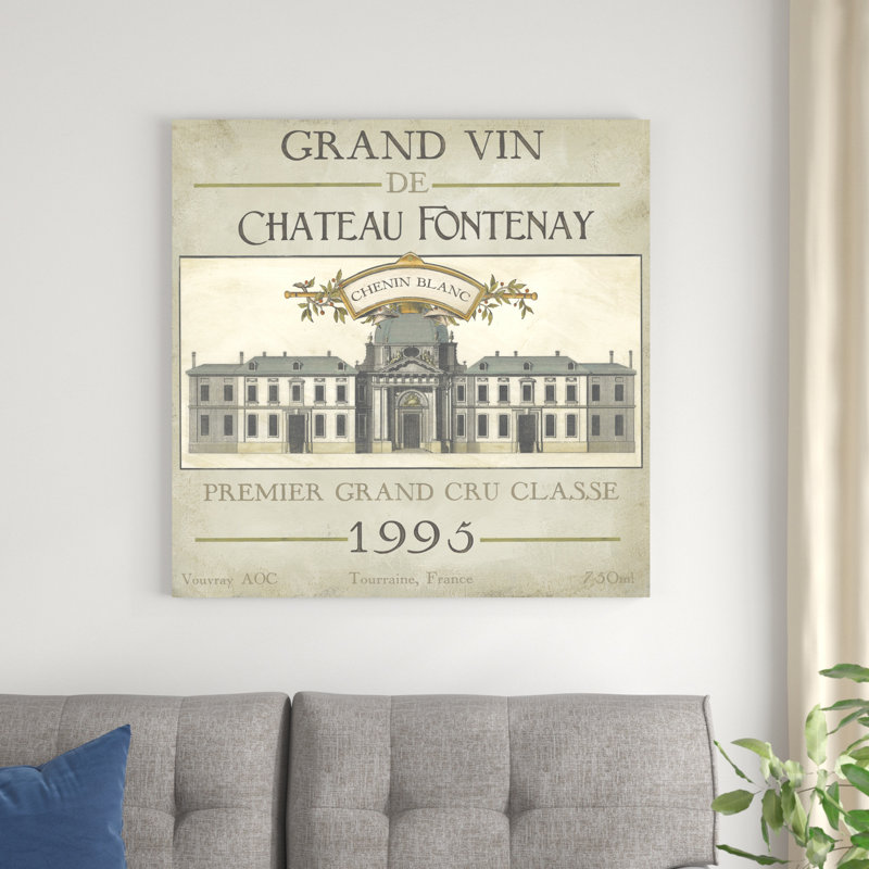 «Vintage Wine Labels IX» par June Erica Vess, impression sur toile tendue, H 36 po x l 36 po x P 1,25 po