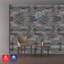 Britwall Rustic Stacked Slate PU Wall Panel 1200 x 600 mm Charcoal
