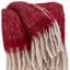Jeté réversible en acrylique tissé rouge