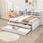 Ephinne 3 Drawers Wooden Platform Bed with Shelves and Twin Size Trundle-1775916807-1775916804