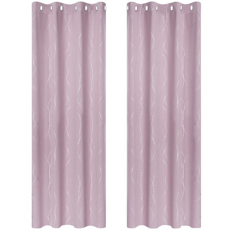 Quimper Blackout Curtain Pair, 55cm Width x 245cm Drop