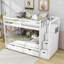 Lit superposé simple en bois avec tablettes Ikher par Harriet Bee-596924842