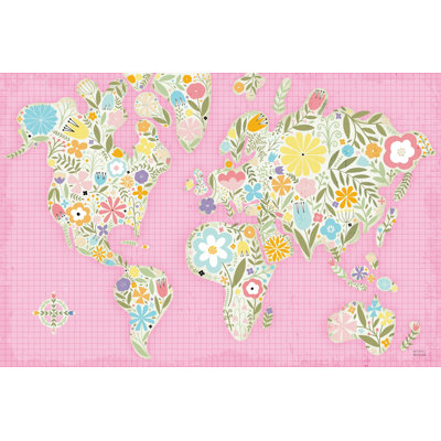 " Floral World Pink " by Michael Mullan