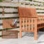 Causeuse d'extérieur en bois massif à 2 places pour le patio avec dossier incliné et siège à lattes