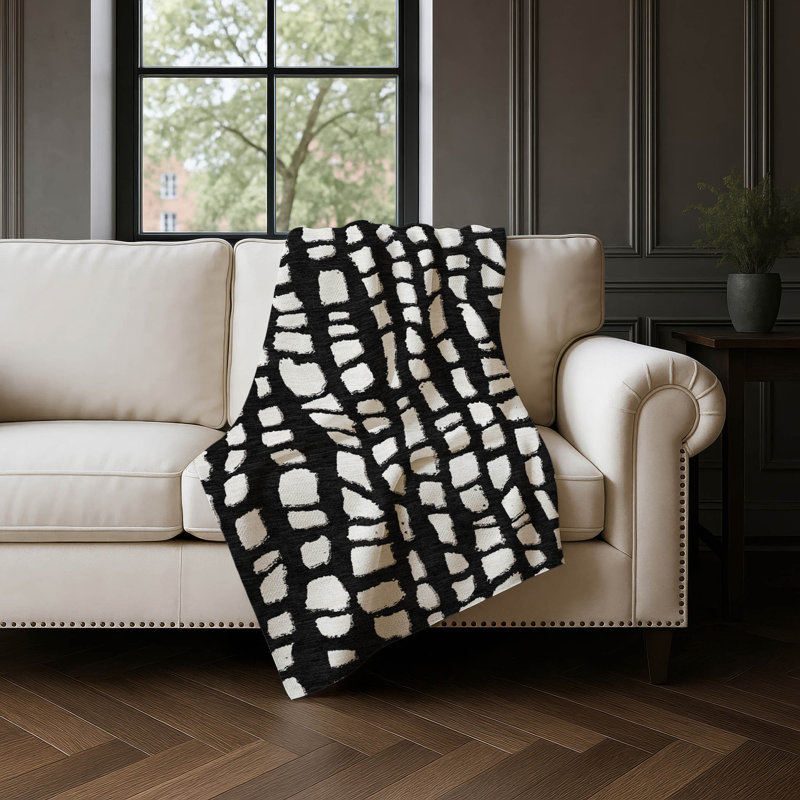 Jeté carré Addison Sherpa ASB754, Noir