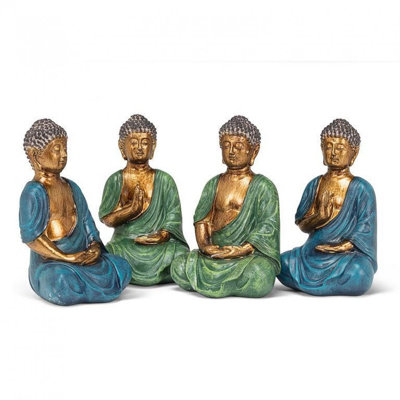 Ensemble de 4 figurines de Bouddha assis