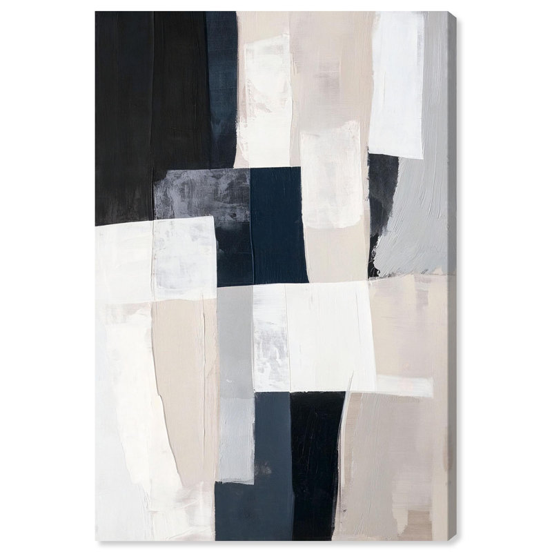«Smooth and Rough I Modern Decor», reproduction d'art sur toile par Art Remedy, H 10 po x l 15 po, Toile tendue avec châssis